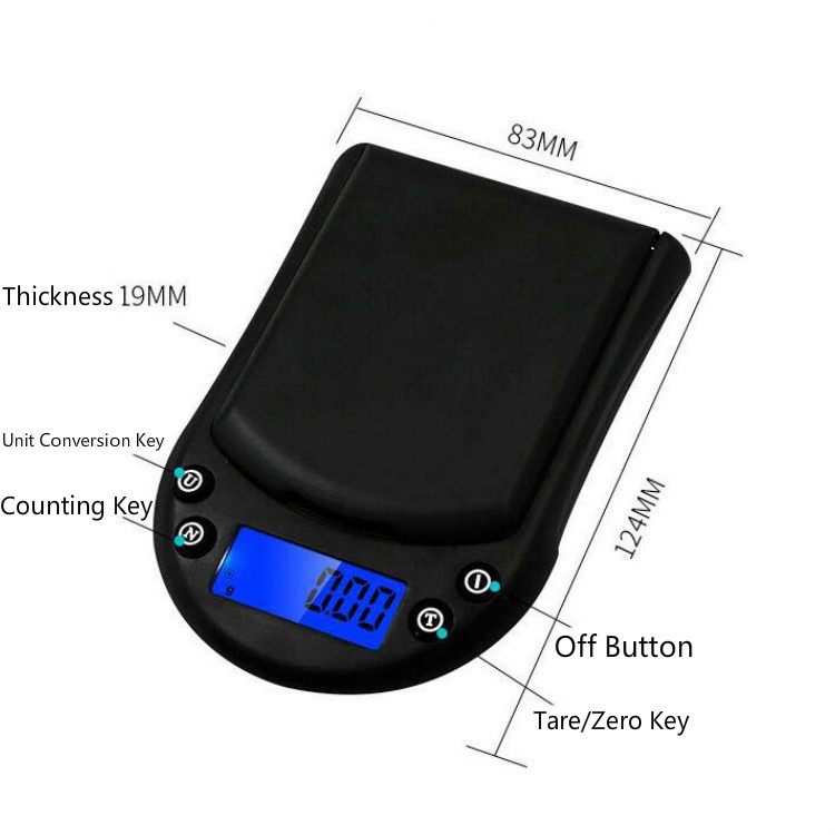 Precision Palm Scale Gold Silver Jewelry Scale Pocket Scale, Specification:200g/0.01g - Image 4