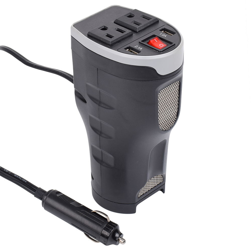 Car Power Inverter 200W 12V DC Output: 230V AC Cigarette Lighter Socket + AC Plug + Dual USB - Image 3