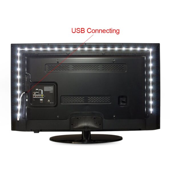 USB Power 3m Length White LED Light Desk Decor Lamp for TV - Image 6