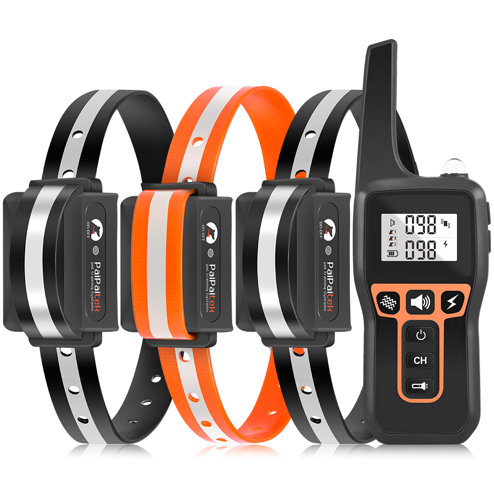 1000M Waterproof 3Dog Remote Tone - Vibrate - Shock Training Electric Collar